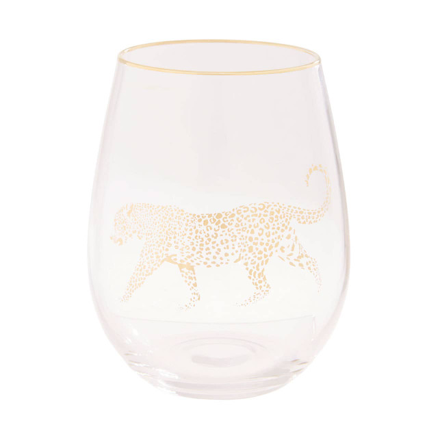 Premier Housewares Nomi Gold Leopard Curved Tumbler