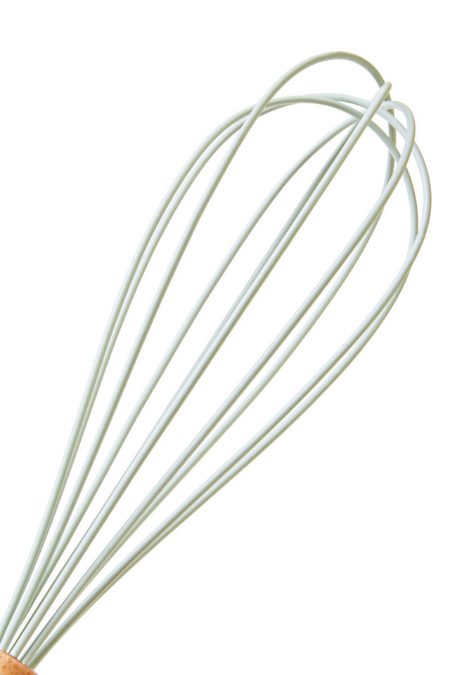 Premier Housewares Nova Sage Green Silicone Head Whisk With Round Wood Handle
