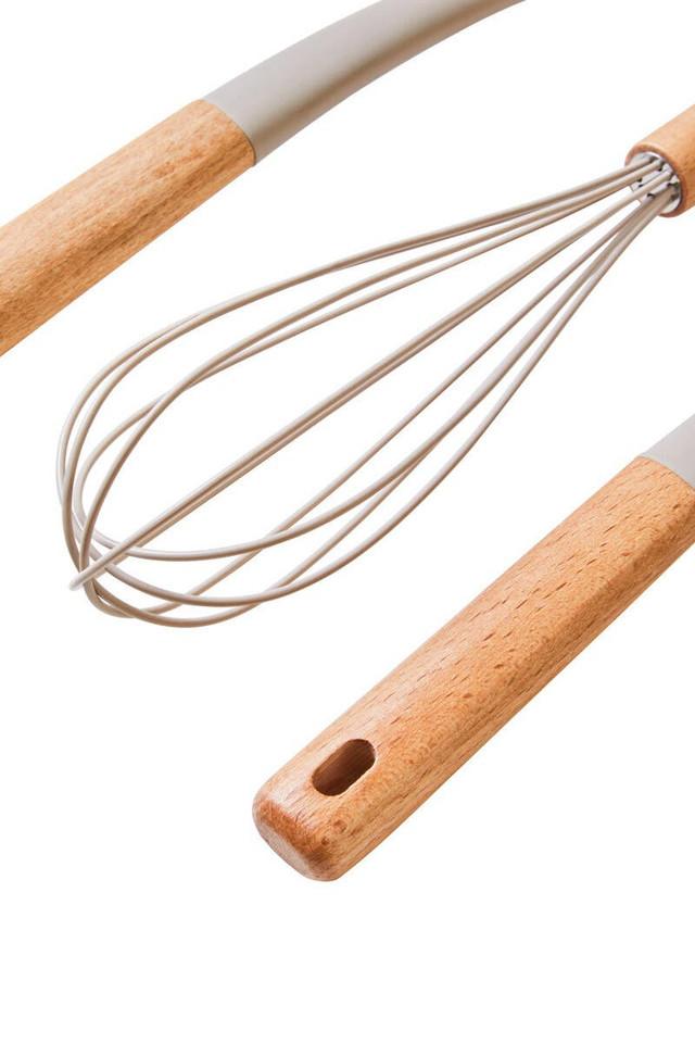 Premier Housewares Nova Stone Grey Silicone Head 3pc Kitchen Tool Set