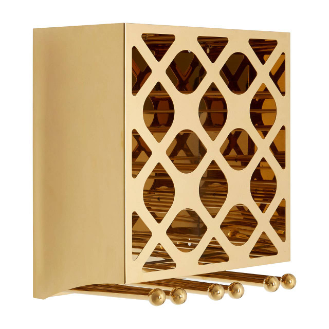premier housewares Novo 12 Bottle Gold Finish Wine Rack