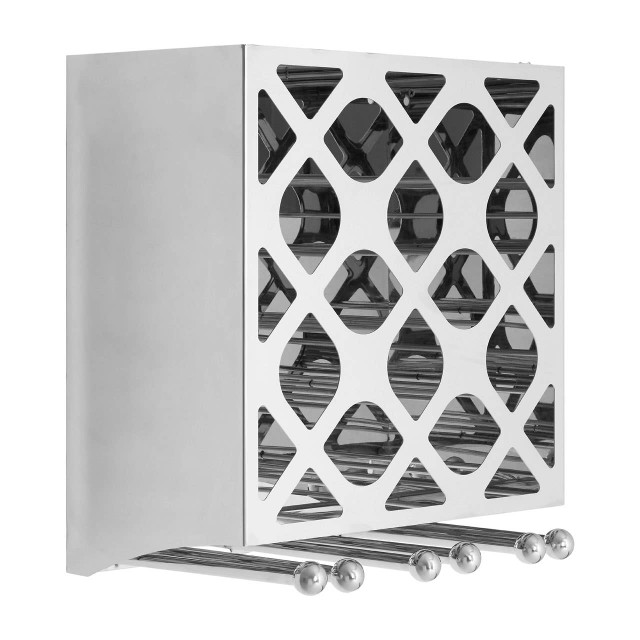 Premier Housewares Novo 12 Bottle Silver Finish Wine Rack