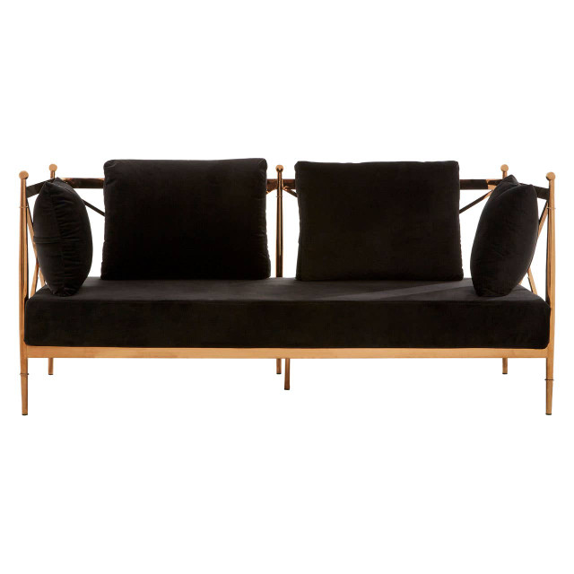 Premier Housewares Novo 2 Seat Rose Gold Lattice Arms Sofa