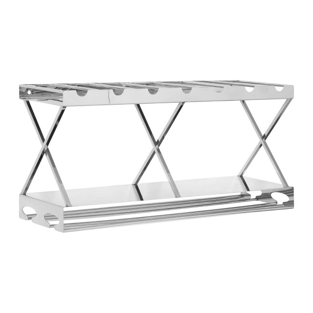 premier housewares Novo 2 Tier 7 Bottle Silver Wine Rack