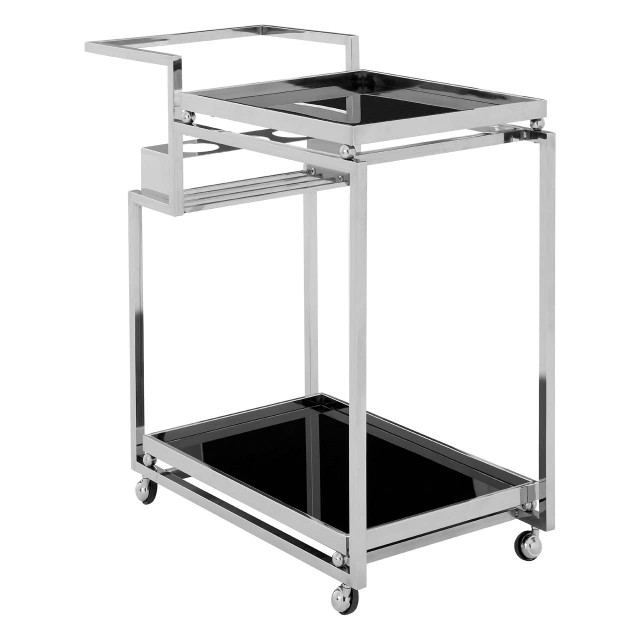 Premier Housewares Novo 3 Tier Trolley With Silver Finish Frame