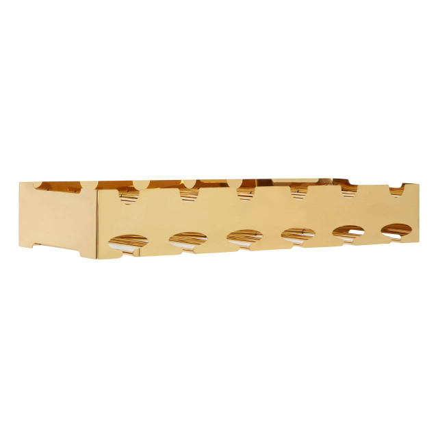 premier housewares Novo 6 Bottle Gold Finish Wine Rack