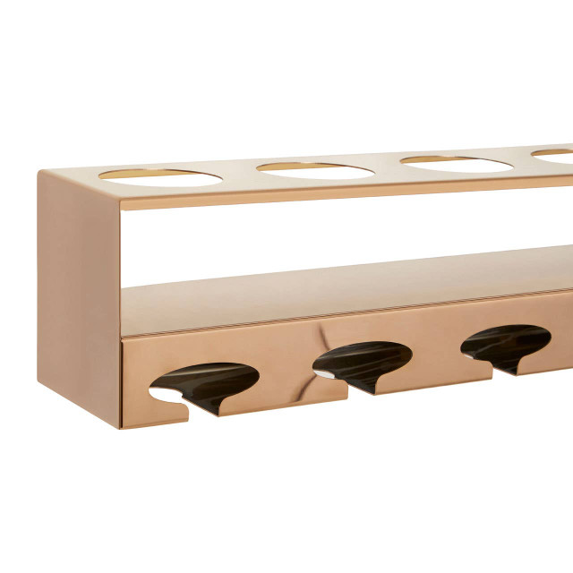 Premier Housewares Novo 6 Bottle Rose Gold Finish Wine Rack