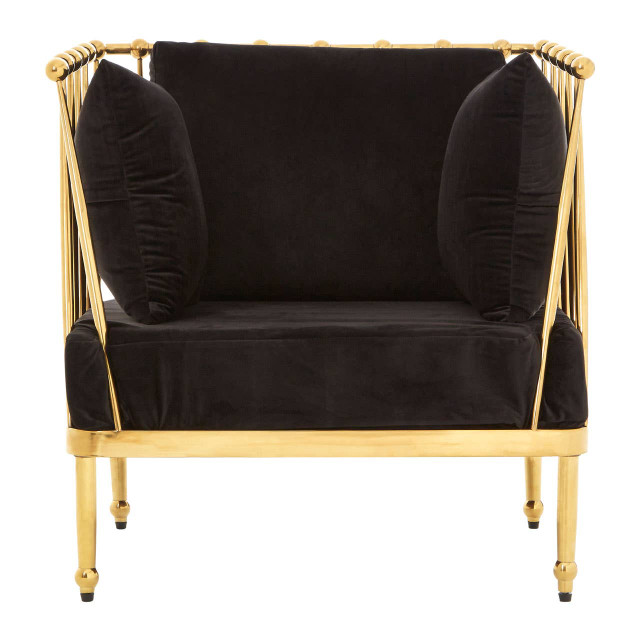 Premier Housewares Novo Chair With Gold Finish Tapered Arms