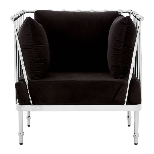 Premier Housewares Novo Chair With Silver Finish Tapered Arms