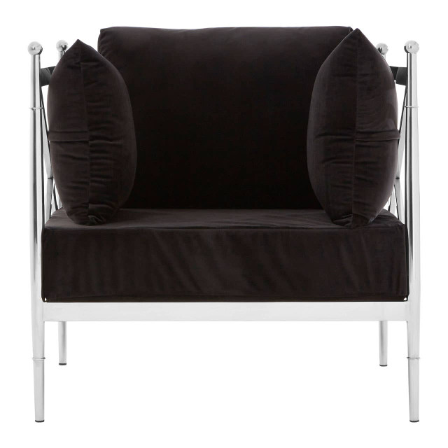 Premier Housewares Novo Chair With Silver Lattice Arms