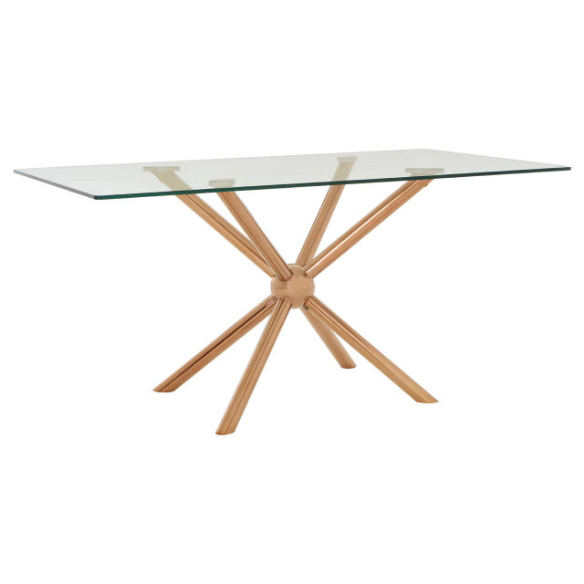 Premier Housewares Novo Rectangular Rose Gold Dining Table