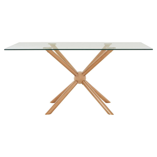 Premier Housewares Novo Rectangular Rose Gold Dining Table