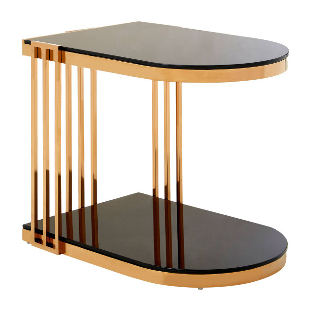 Premier Housewares Novo Rose Gold U Shaped Side Table