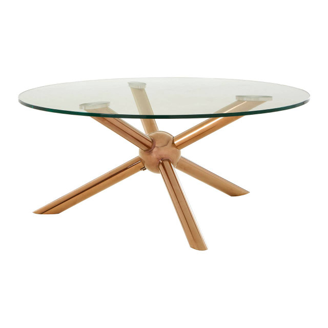 premier housewares Novo Round Rose Gold Coffee Table
