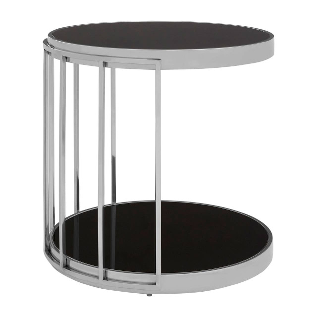 Premier Housewares Novo Silver Cage Design Side Table