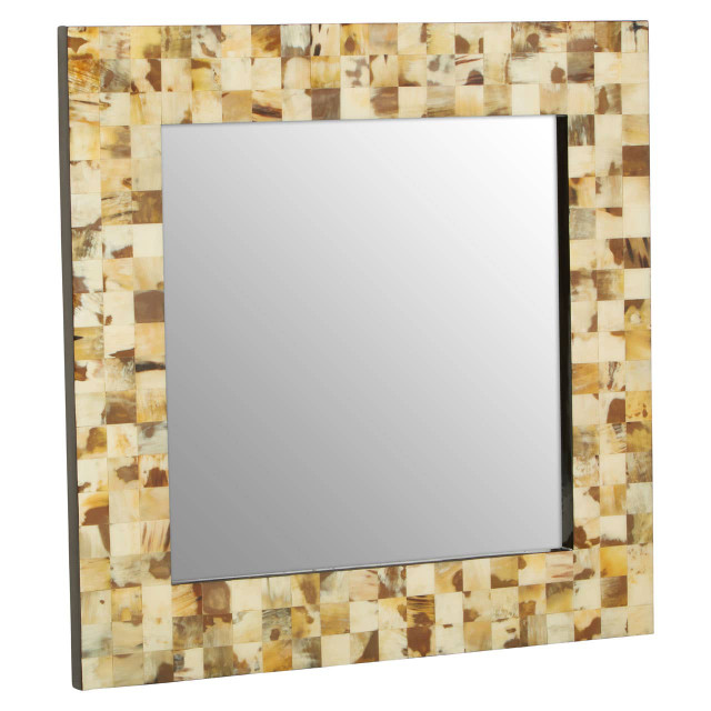 Premier Housewares Obra Cream Mother Of Pearl Wall Mirror