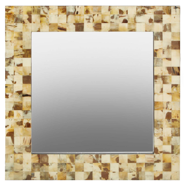 premier housewares Obra Cream Mother of Pearl Wall Mirror