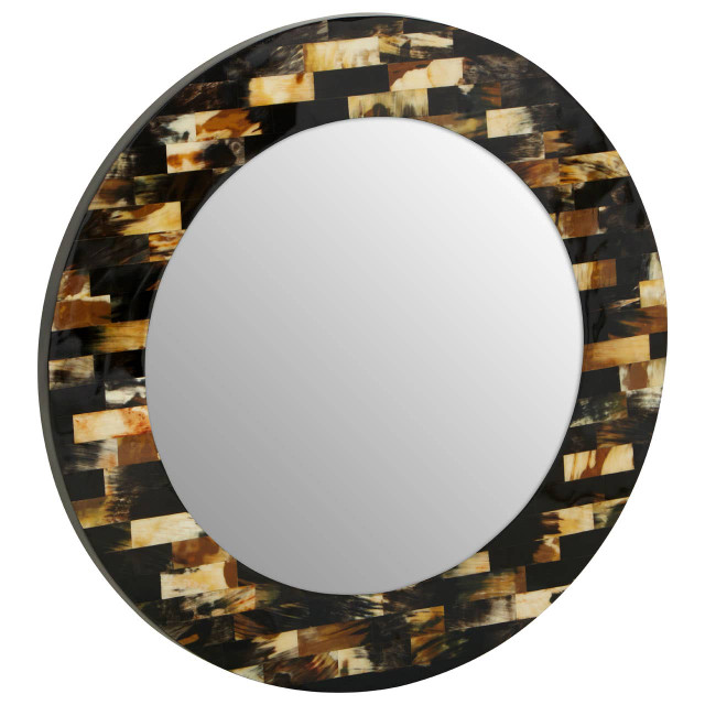 Premier Housewares Obra Mother Of Pearl Brown Wall Mirror