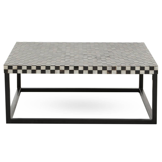 Premier Housewares Obra Mother Of Pearl Square Coffee Table