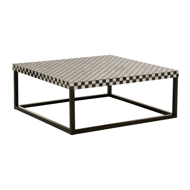 Premier Housewares Obra Mother Of Pearl Square Coffee Table