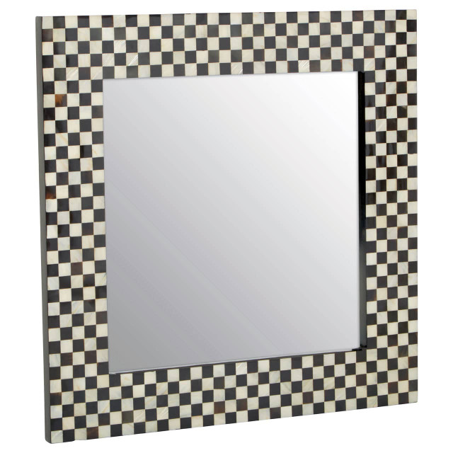 Premier Housewares Obra Mother Of Pearl Square Wall Mirror