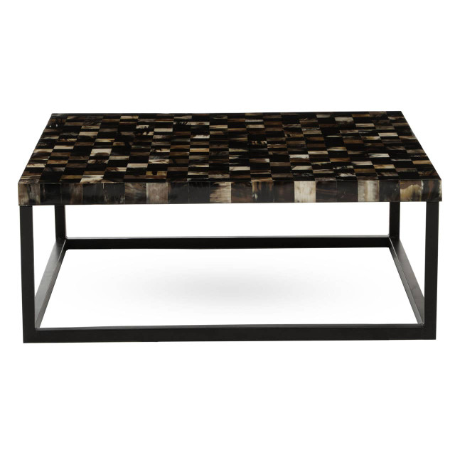 Premier Housewares Obra Mother Of Pearl Top Square Coffee Table