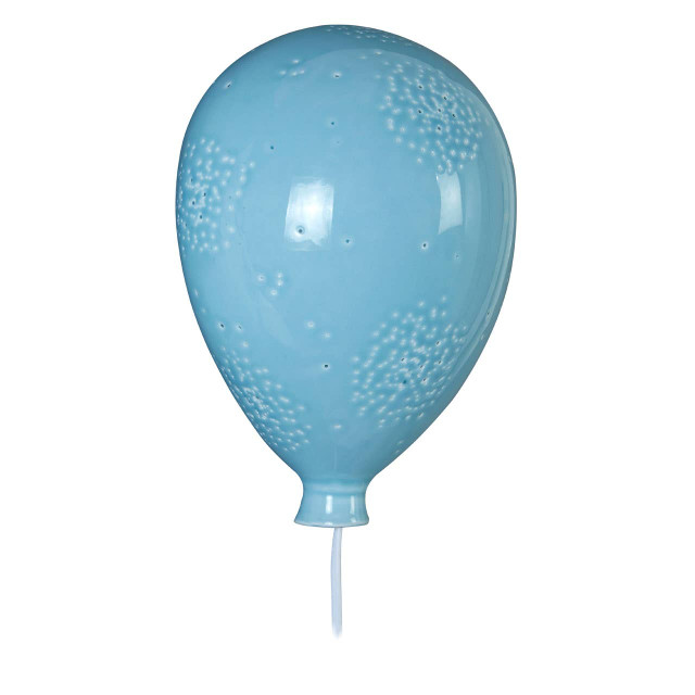 Premier Housewares Ola Kids Ceramic Blue Balloon Wall Night Light