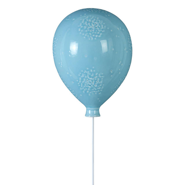 Premier Housewares Ola Kids Ceramic Blue Balloon Wall Night Light