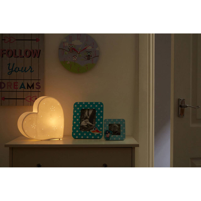 Premier Housewares Ola Kids Heart Ceramic Night Light