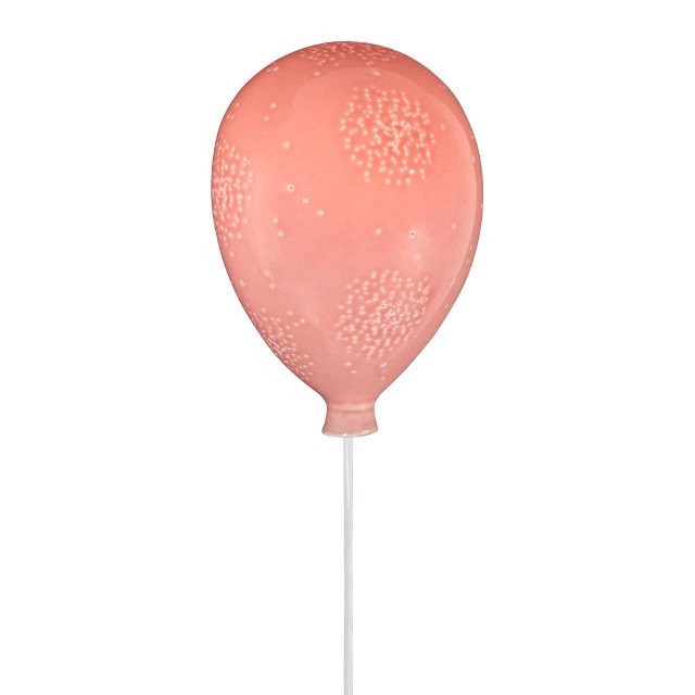 Premier Housewares Ola Kids Pink Balloon Ceramic Wall Night Light
