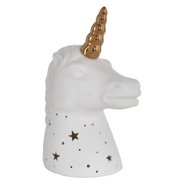 Premier Housewares Ola Kids Unicorn With Gold Horn Ceramic Night Light