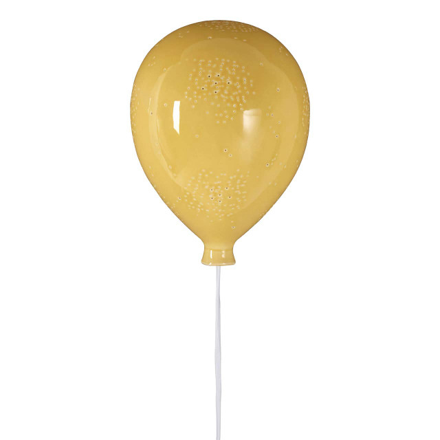 Premier Housewares Ola Kids Yellow Balloon Ceramic Wall Night Light