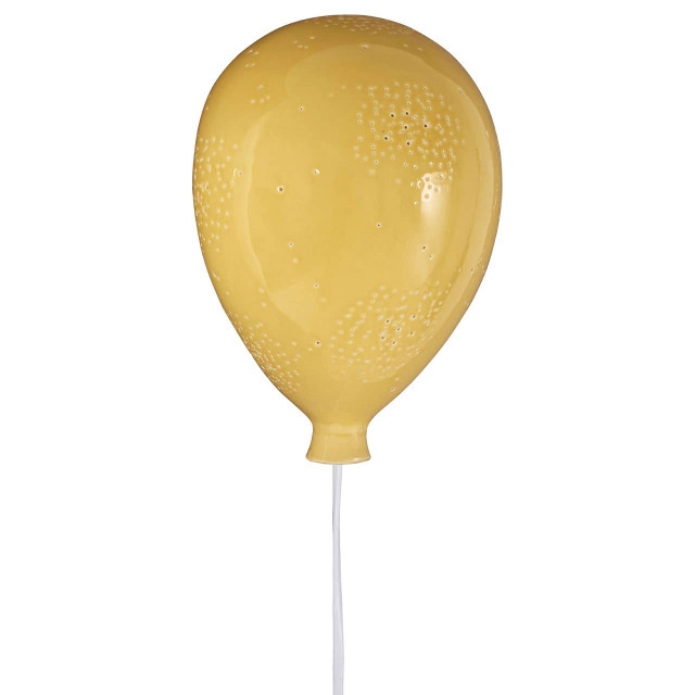 Premier Housewares Ola Kids Yellow Balloon Ceramic Wall Night Light