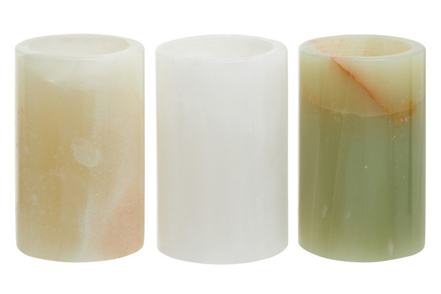 premier housewares Oleena Set Of Three Onyx Tealight Holders