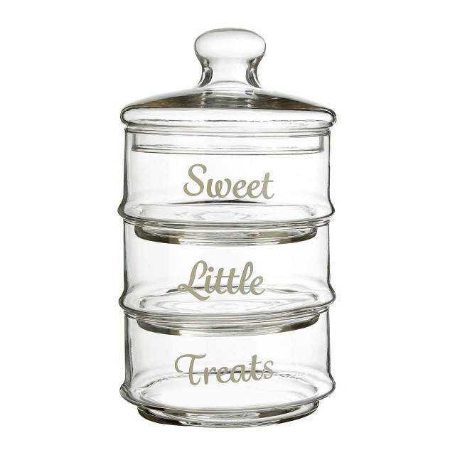 Premier Housewares Olivia Stackable 3 Tier Glass Storage Jar