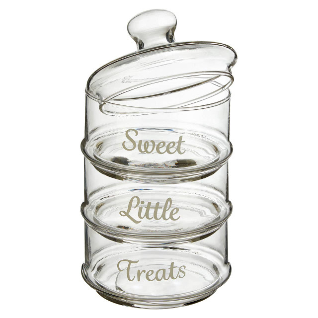 Premier Housewares Olivia Stackable 3 Tier Glass Storage Jar