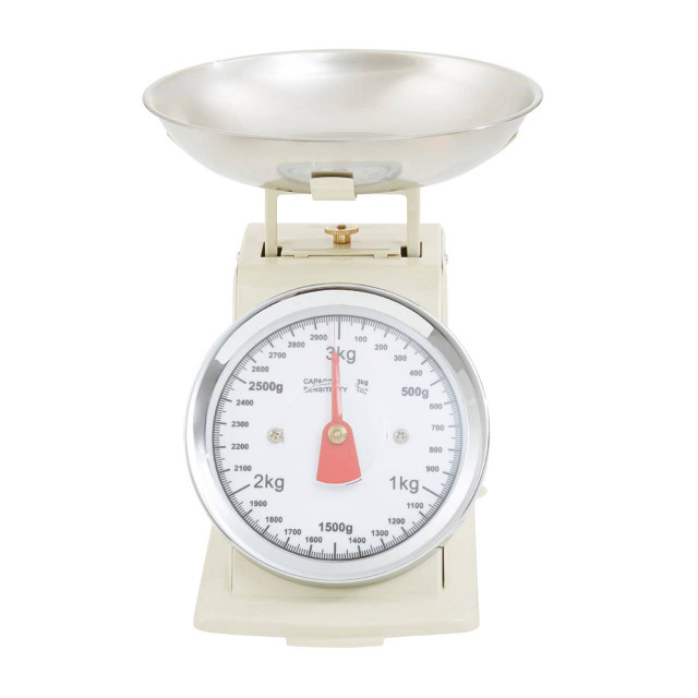 Premier Housewares Olivier 3kg Cream Retro Kitchen Scale