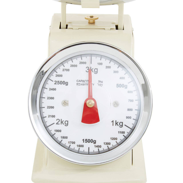 Premier Housewares Olivier 3kg Cream Retro Kitchen Scale