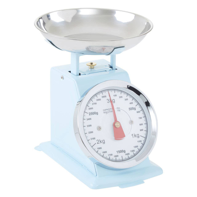 Premier Housewares Olivier 3kg Pastel Blue Retro Kitchen Scale