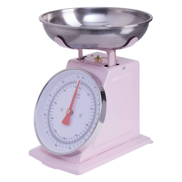 Premier Housewares Olivier 5kg Pink Retro Kitchen Scale