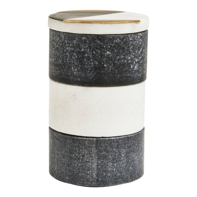 premier housewares Omari Marble Stacking Trinket Pots