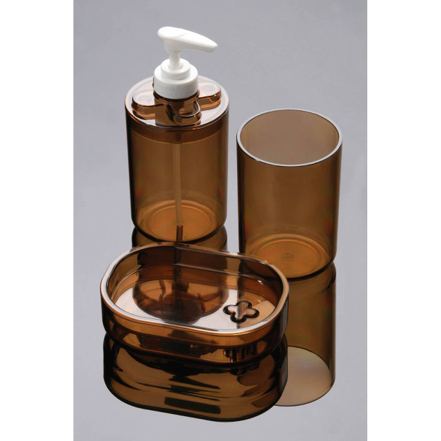 Premier Housewares Opacity Smoke Brown Plastic Lotion Dispenser