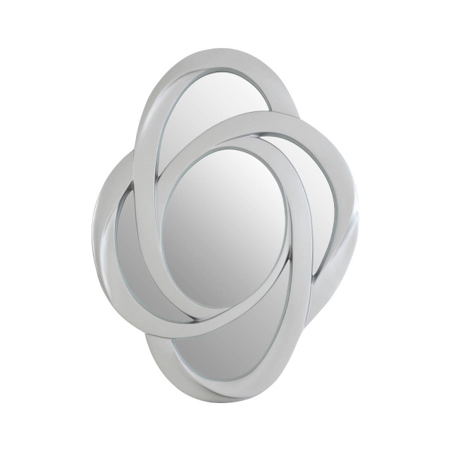 Premier Housewares Opus Silver Finish Elliptical Design Wall Mirror