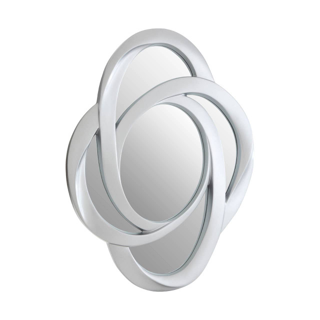 Premier Housewares Opus Silver Finish Elliptical Design Wall Mirror