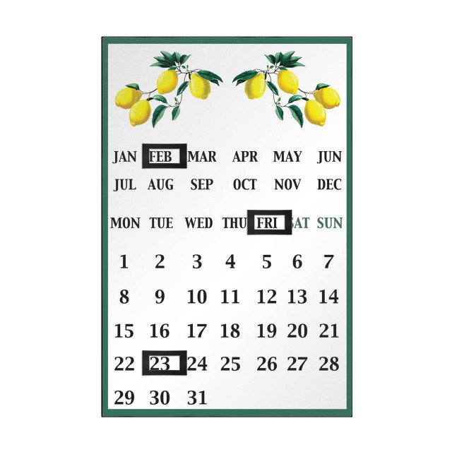 premier housewares Orchard Fruits Lemon Tree Magnetic Calendar