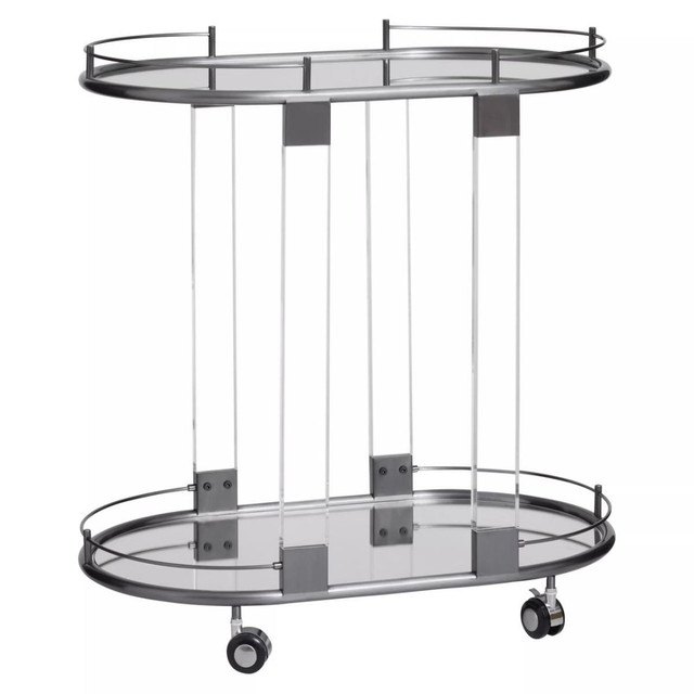 Premier Housewares Oria Drinks Trolley In Metallic Frame