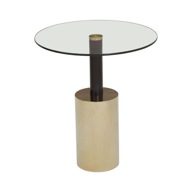 premier housewares Oria End Table With Warm Metallic Base