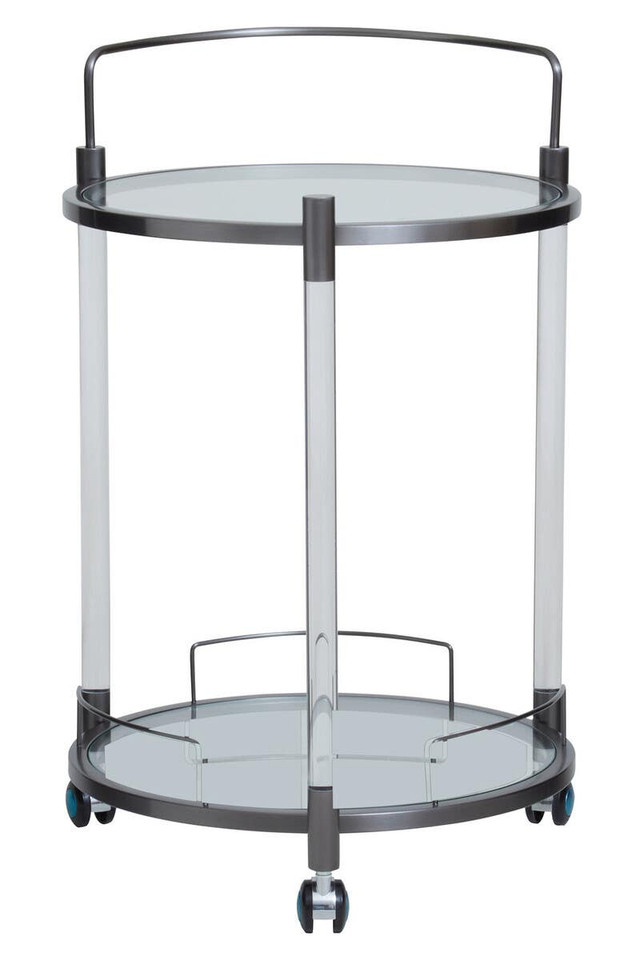 premier housewares Oria Round 2 Tier Drinks Trolley