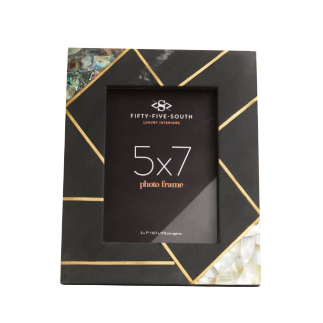Premier Housewares Oriana 5In X 7In Mother Of Pearl And Gold Inlay Large Photo Frame