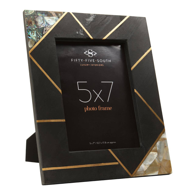 Premier Housewares Oriana 5In X 7In Mother Of Pearl And Gold Inlay Large Photo Frame
