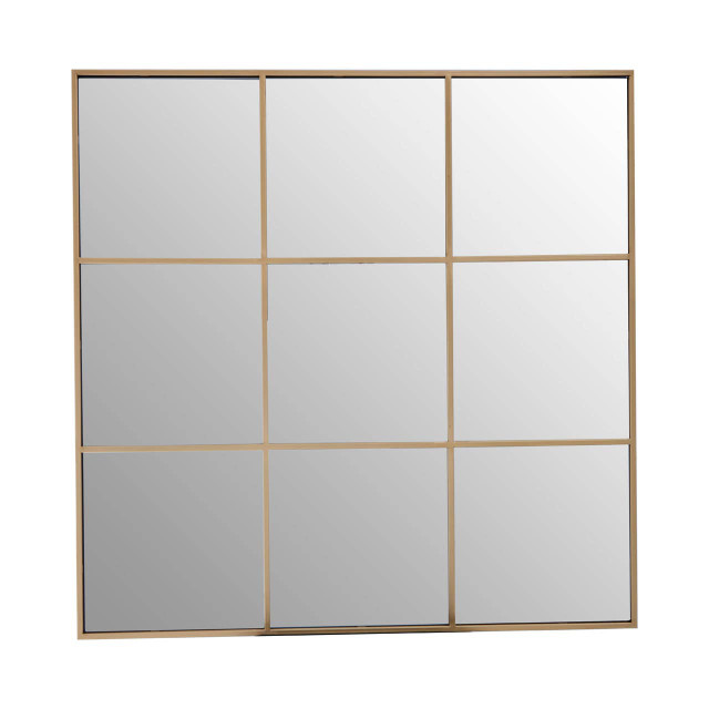 premier housewares Oriel Grid Wall Mirror With Gold Finish Frame